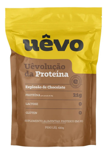 Proteína Uêvo Chocolate 420g Albumina Massa Muscular