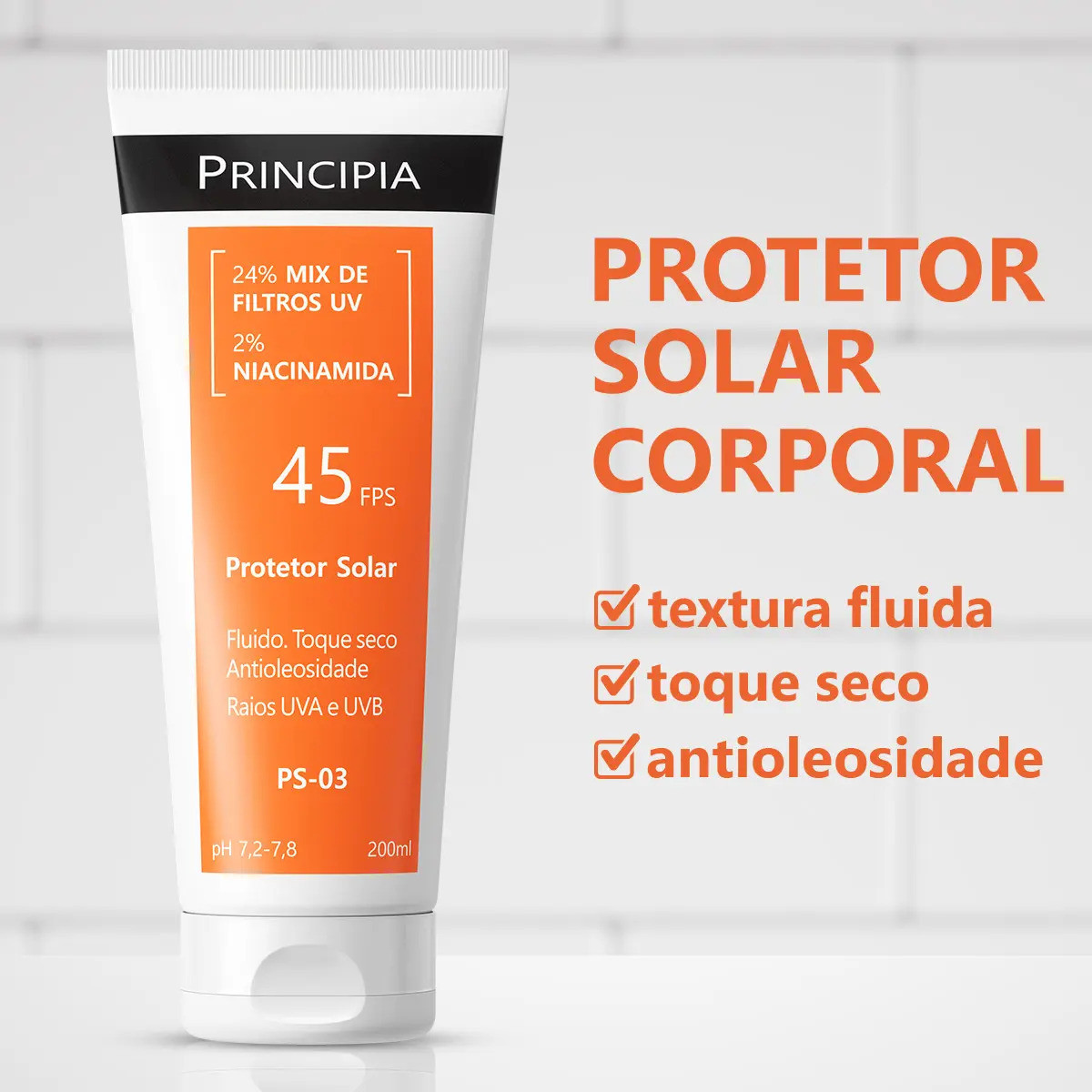 Principia Protetor Solar Corporal PS-03 FPS 45 200ml